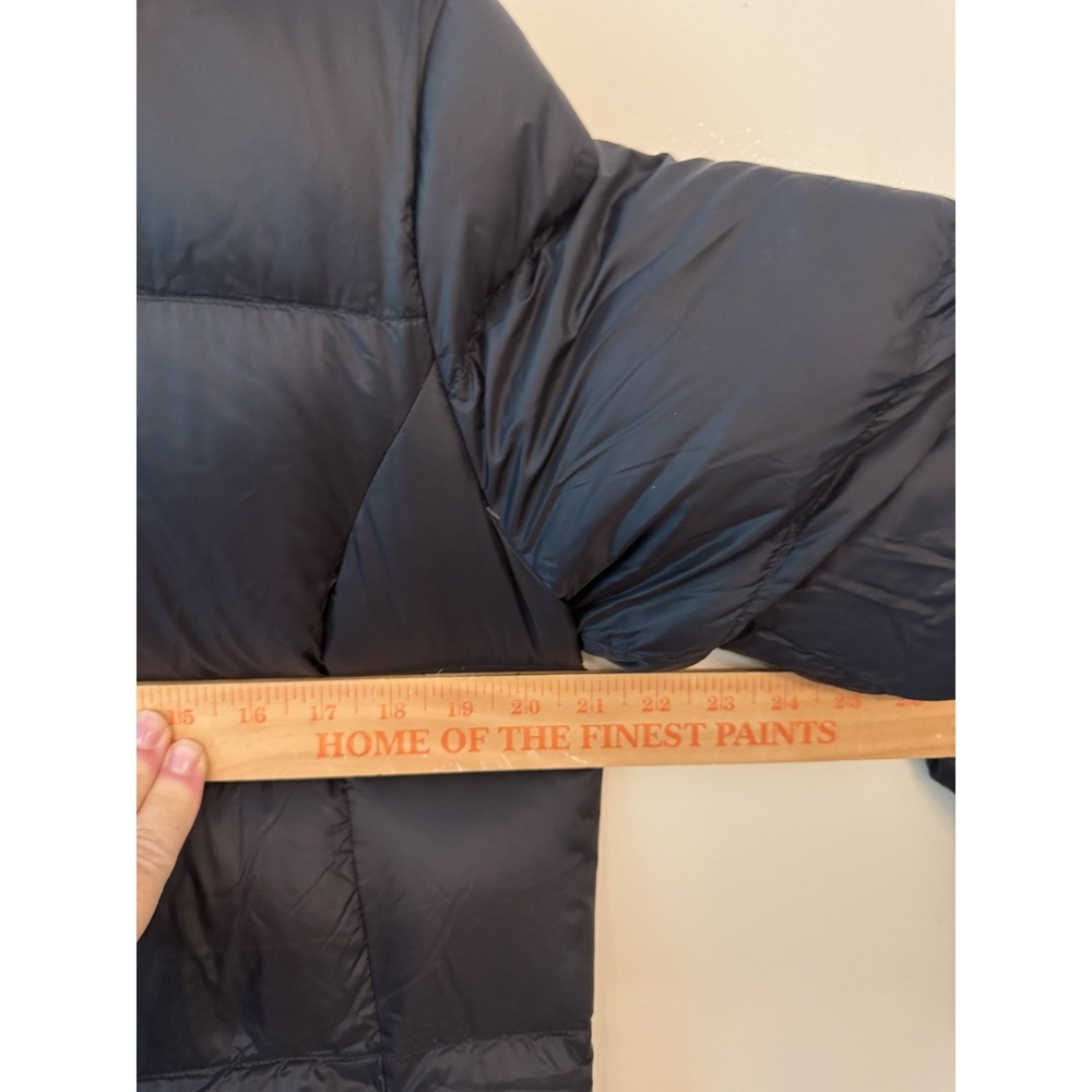 Eddie Bauer Luna Peak Down 550 Fill Parka Womens Large Black Hooded Puffer Coat - Picture 8 of 15